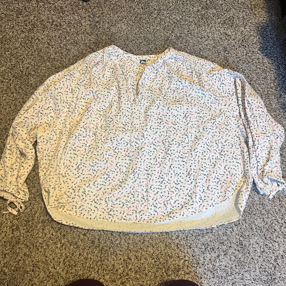 Old Navy Floral Print Long Sleeve Blouse Casual Spring Top XL